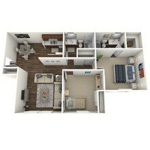 2 Bedroom 1906 floor plan